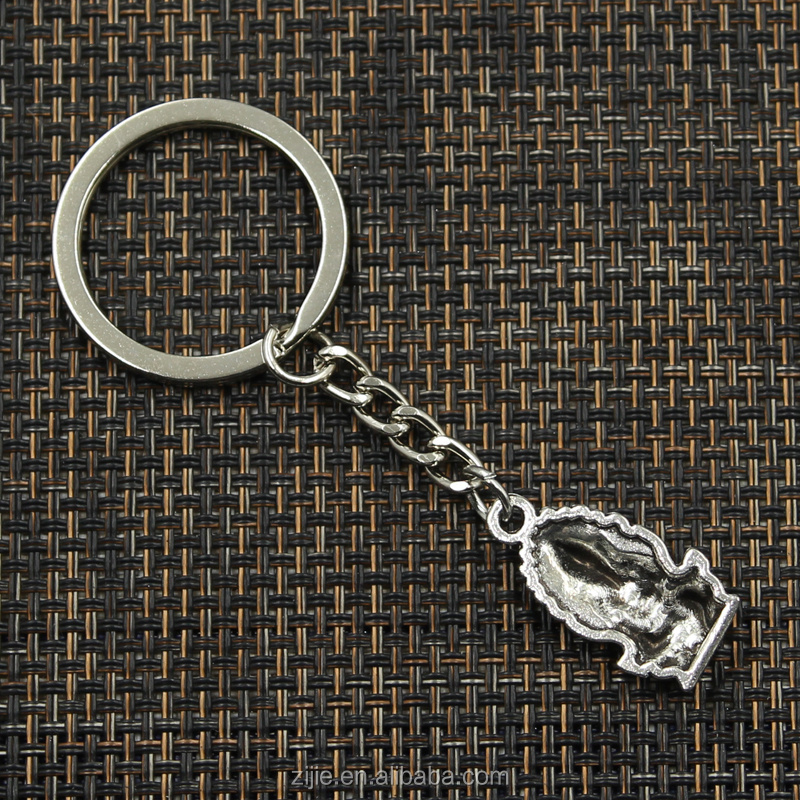 Keychain 26*14mm Ganesha elephant buddha Pendants DIY Men Jewelry Car Key Chain 30mm Ring Holder Souvenir For Gift