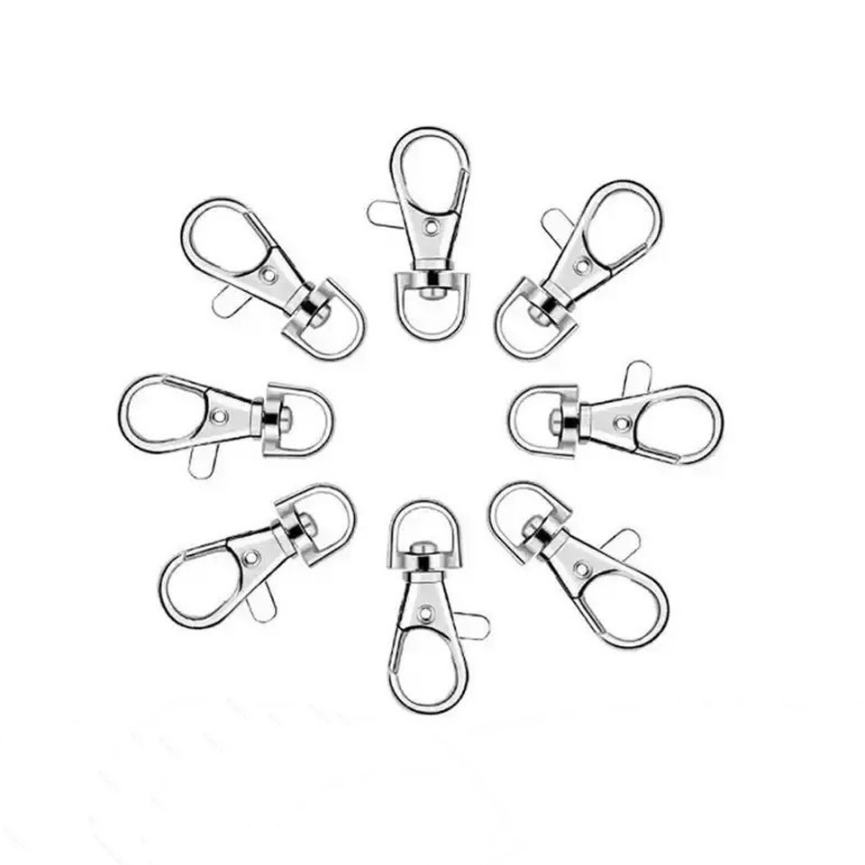 High Quality Snaps Hooks Clips Zinc Alloy Keychain Clasp Clip Snap Hook Black Lobster Clasp Mini Swivel Snap Hook for Bag