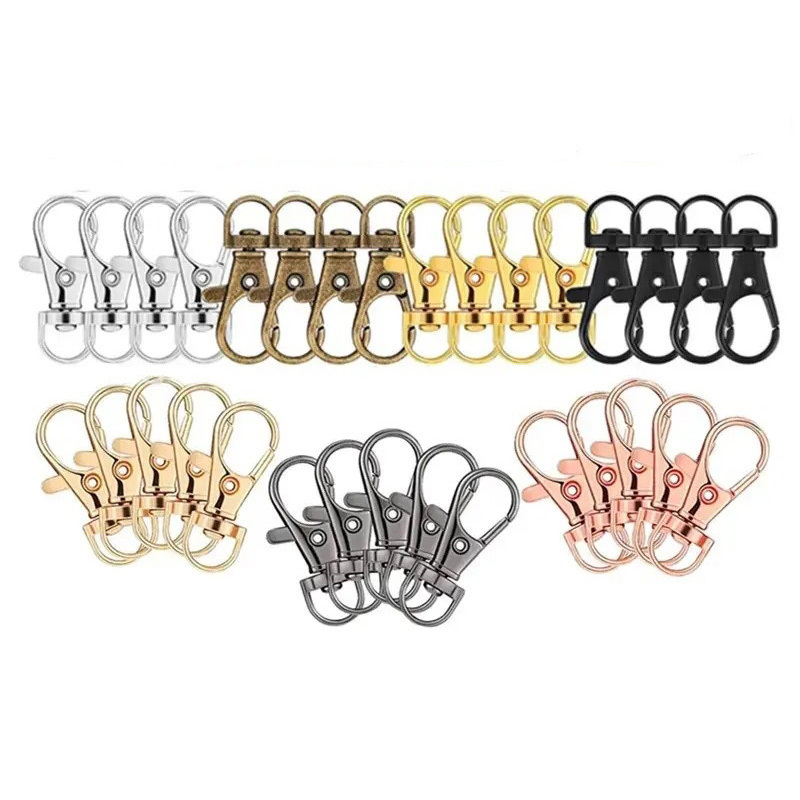 High Quality Snaps Hooks Clips Zinc Alloy Keychain Clasp Clip Snap Hook Black Lobster Clasp Mini Swivel Snap Hook for Bag