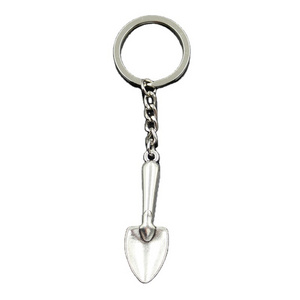 Keychain 51mm shovel spade trowel gardening Pendants DIY Men Jewelry Car Key Chain 30mm Ring Holder Souvenir For Gift