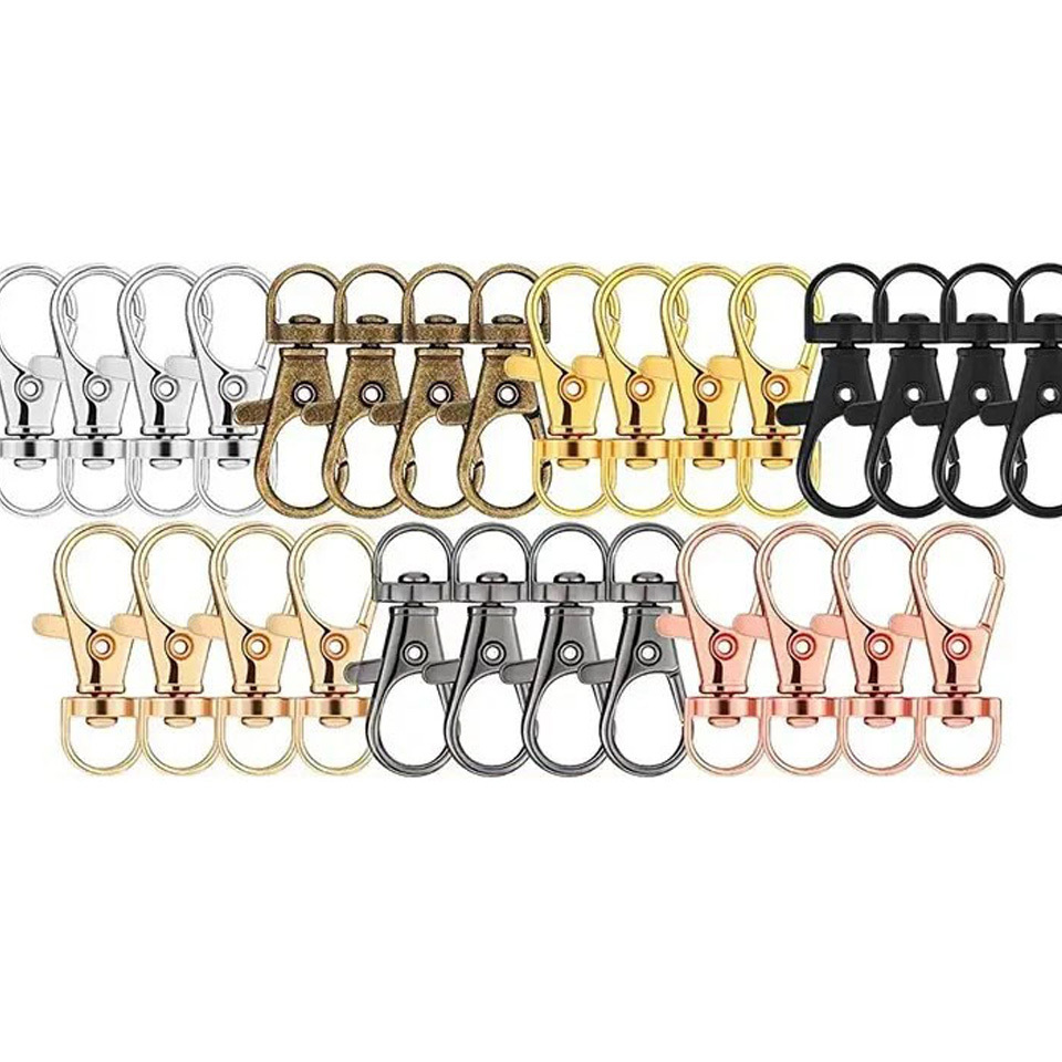 High Quality Snaps Hooks Clips Zinc Alloy Keychain Clasp Clip Snap Hook Black Lobster Clasp Mini Swivel Snap Hook for Bag