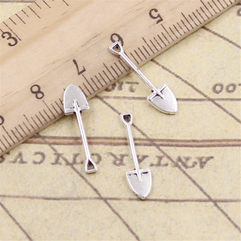 Charms shovel spade gardening 19x5mm Antique Silver Color Pendants Making DIY Handmade Tibetan Finding Jewelry