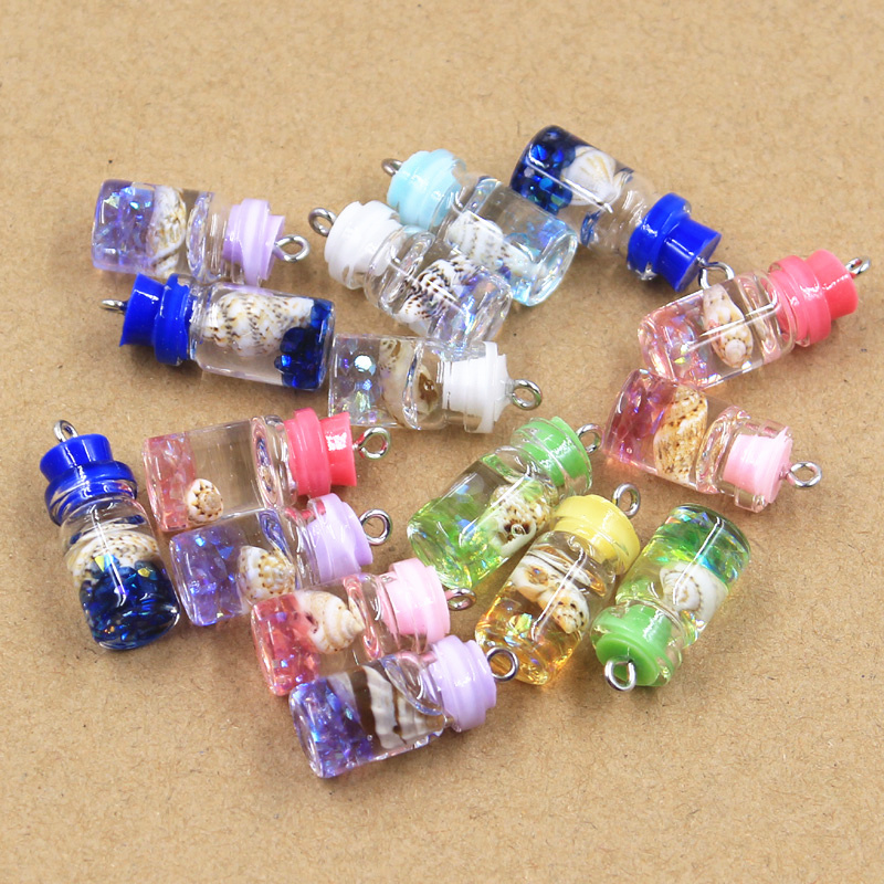 Cute Resin Acrylic Goblet Drink Fruit Juice Keyring Drift Bottle Conch Keychain For Women Men Key Chain Bag Car Key Pendant Gif