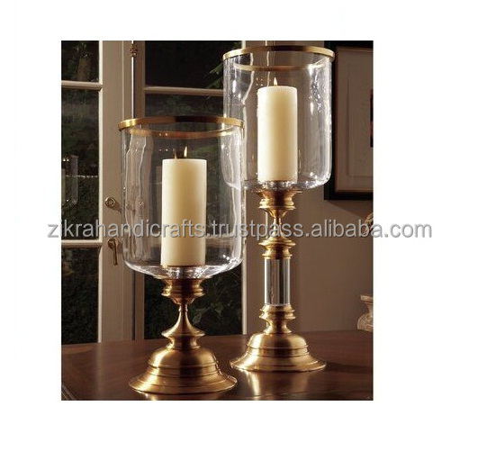 White Candle Lantern Glass And Metal Combo Perfect Indoor and Outdoor Tabletop Home and Wedding Centerpiece Cheap Candle Lamps