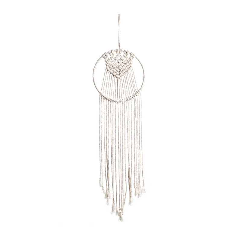 Trendy Moon Shaped Design Macrame Dream Catcher Professionally Designed For Wall Decor Natural Decor For Living Room Bedroom