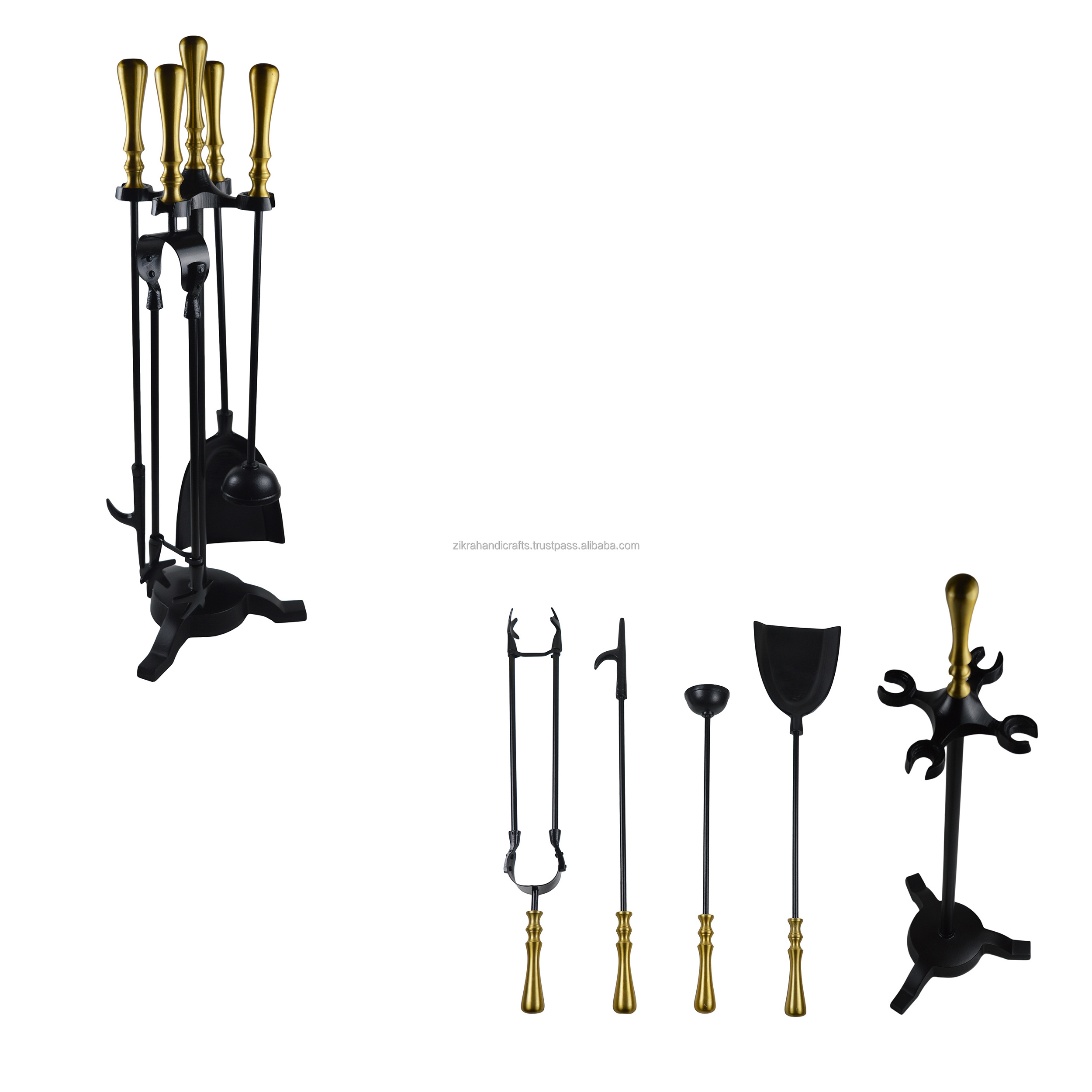 High Quality Fireplace Tool Sets Firewood Tong Fireplace Poker Brush Shovel Fireside Kits Fire Pit Tools Indoor Outdoor Decor