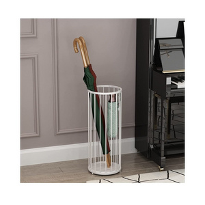 Hot Sell Anti-Rust Metal Umbrella Bucket with Drip Tray Large Capacity Storage Exclusive Design Free Standing Umbrella Holder