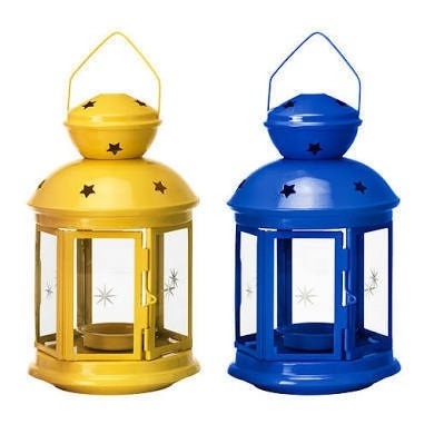 Wholesale Salsa Lanterns Multiple Painted Metal Combo Lamp And Candle Lanterns Standard Colored Tea Light Holder Lanterns