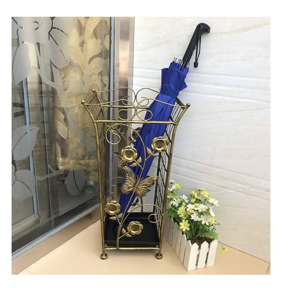 Umbrella Stand Wrought Iron Solid Metal Umbrella Stand Big Stand Made in India Export Quality Bulk Quantity Hot Selling 2023