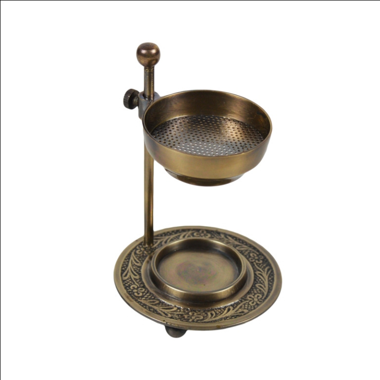 Multiple Finishing Antique Pure Brass Incense Holder Stand Incense Stick Burner Handmade Design with Ash Catcher at Bulk Price