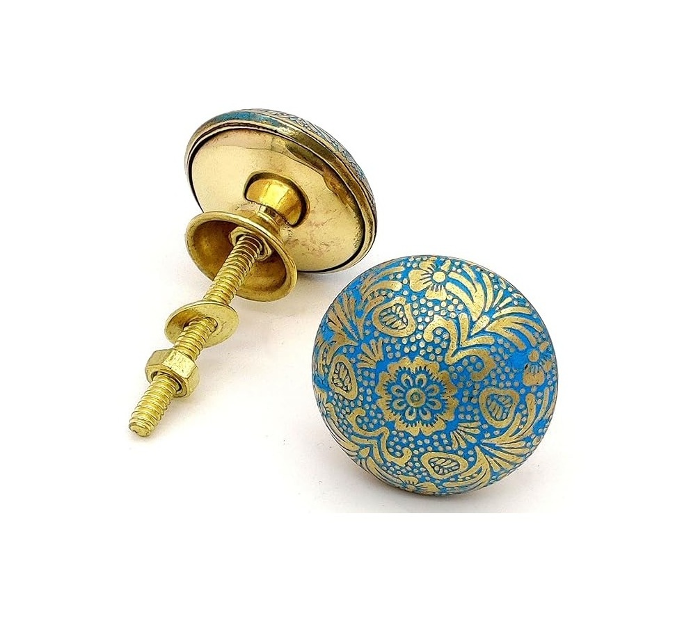 Antique door knobs hollow brass furniture decorative kitchen cabinet etching handle drawer pulls gold closet brass handle