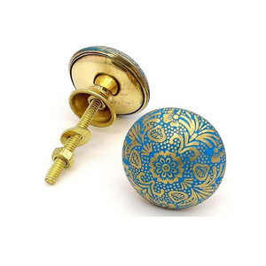 Antique door knobs hollow brass furniture decorative kitchen cabinet etching handle drawer pulls gold closet brass handle