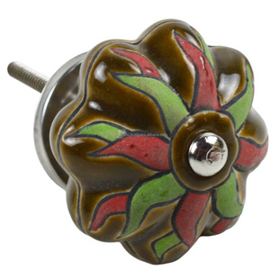 Fresh Quality Pulls & Handles Colored Designs Furniture Door Handle Antique Style Zinc Cabinet Handles Ceramic Knobs