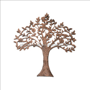 Hot Selling Wall Arts Design Complete Metallic New Copper Decorative Home Modern Theme Tree Shape Art Wall Decor