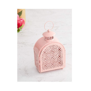 Light Pink Color Salsa Lanterns Wholesale Bulk Hanging Design Iron Candle Lanterns Standard Colored Tea Light Holder Lanterns