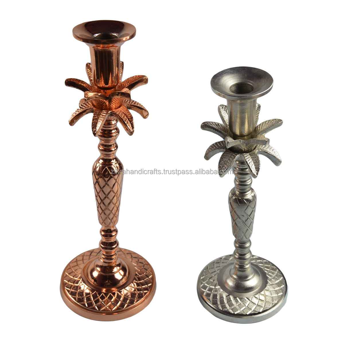 Palm Tree Candle Holder Multiple Finishing Design Metal Candle Stand Best For Home Villa Dinner And Wedding Design Decoration