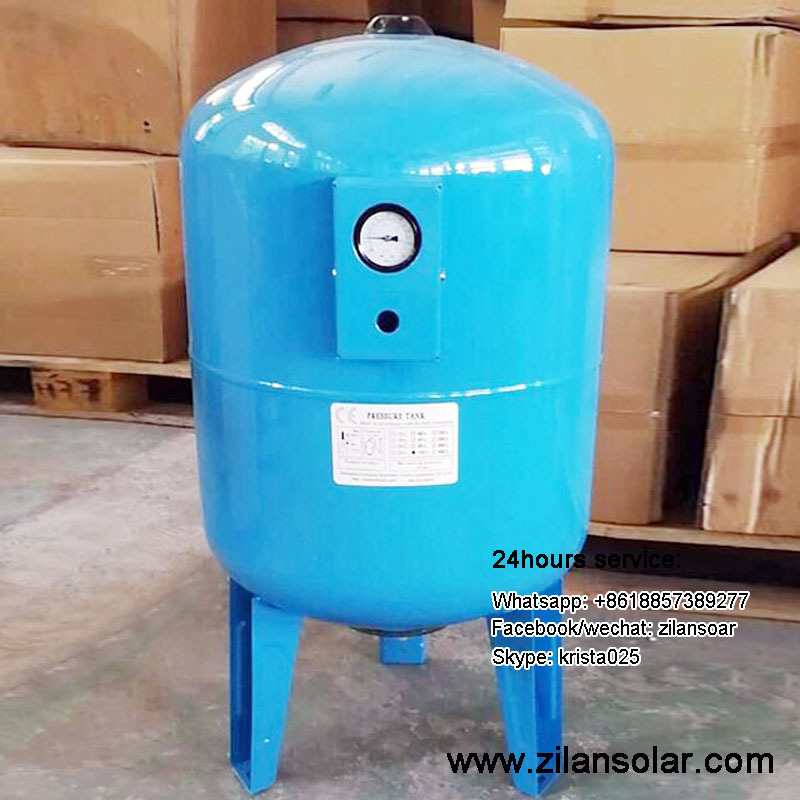 100~2000liters solar boiler expansion tank with pressure gage and air release valve