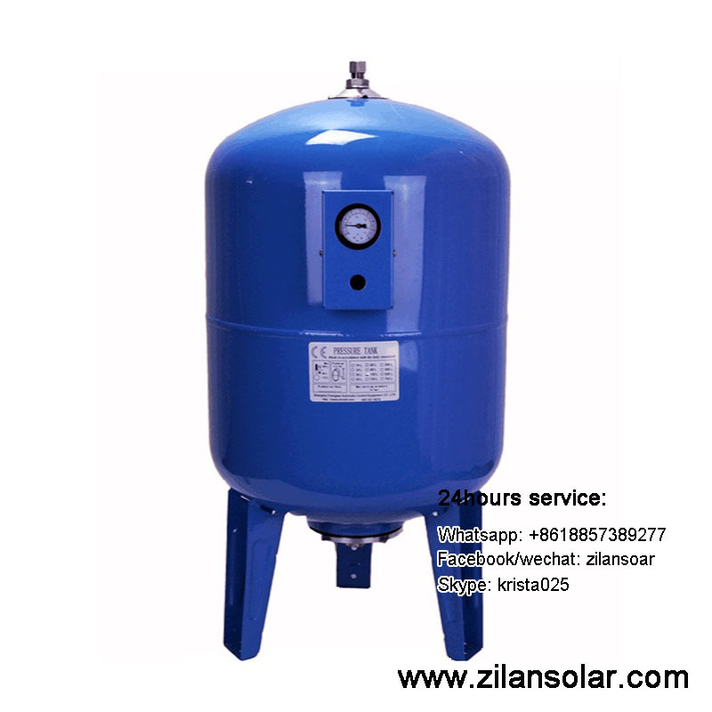 100~2000liters solar boiler expansion tank with pressure gage and air release valve