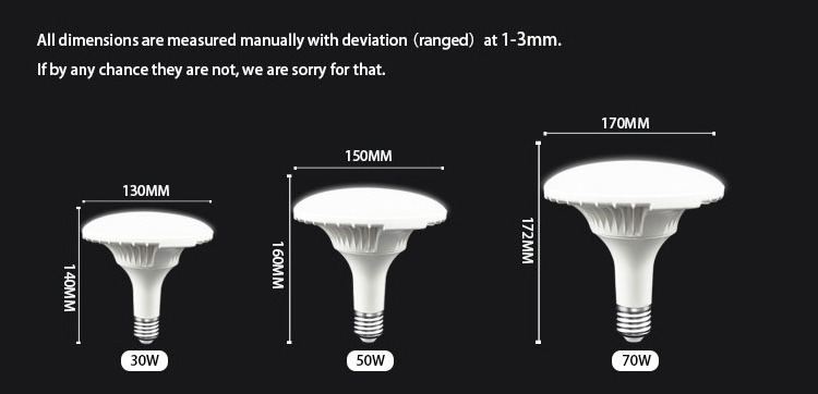 Hot sale Energy saving UFO daylight color changing 40 watt Hight Power led light bulbs e27 led bulb light