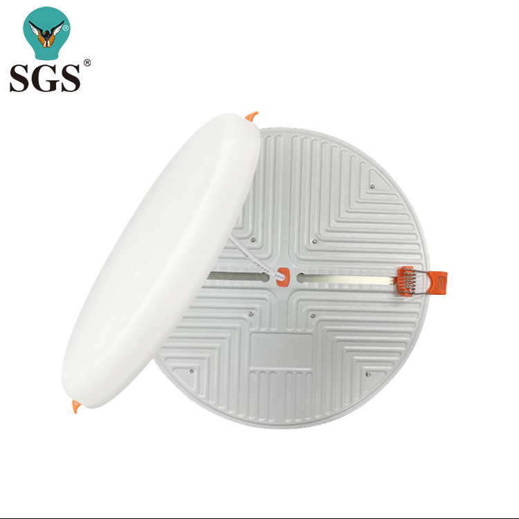 Factory Custom Slim Frameless Round Square Panel Light 18W 24W 36W Recessed Mounted Led Ceiling Panel Light