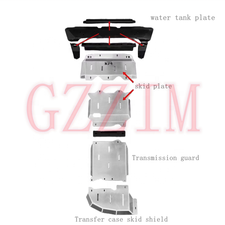 Stainless Steel Skid Plate  Plate Transfer Case Skid Shield Water Tank Plate For Tundra 2022