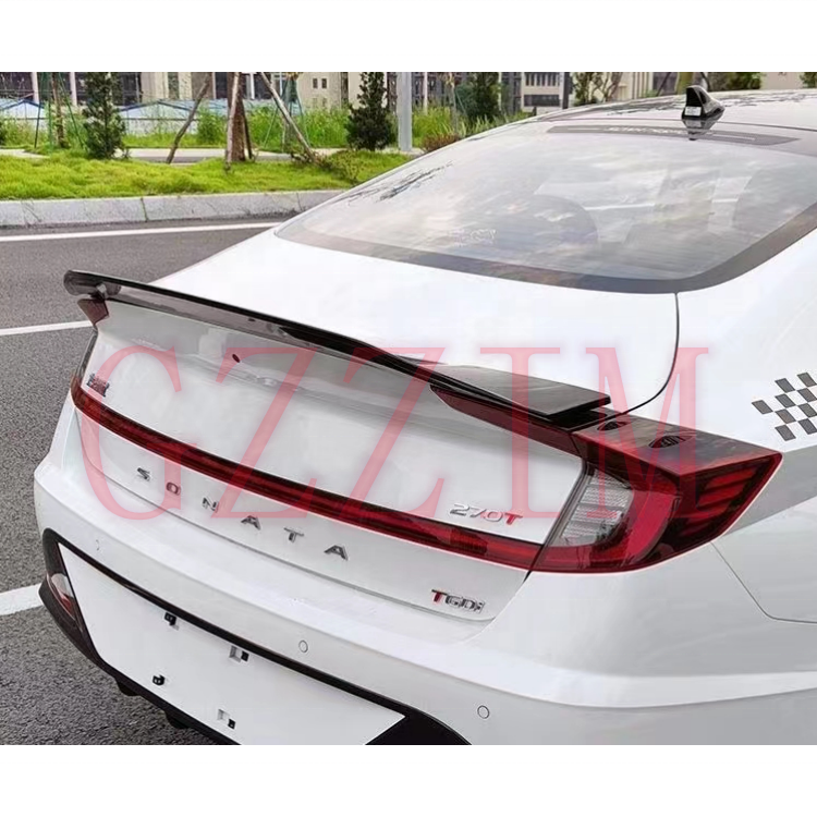 Exterior Accessories ABS Carbon Fiber Rear Trunk Boot Wing Spoiler For Sonata 10th XR 2021-2022 Spoiler