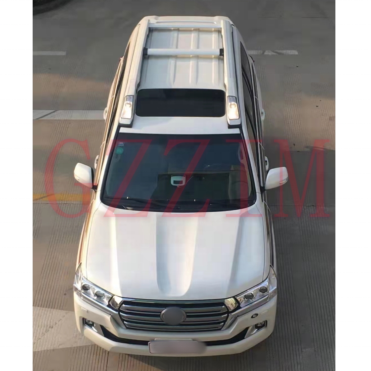 Car Accessories Aluminum Alloy Roof Rack Luggage Carrier With Light Used For LC200 Land Cruiser 2008-2018