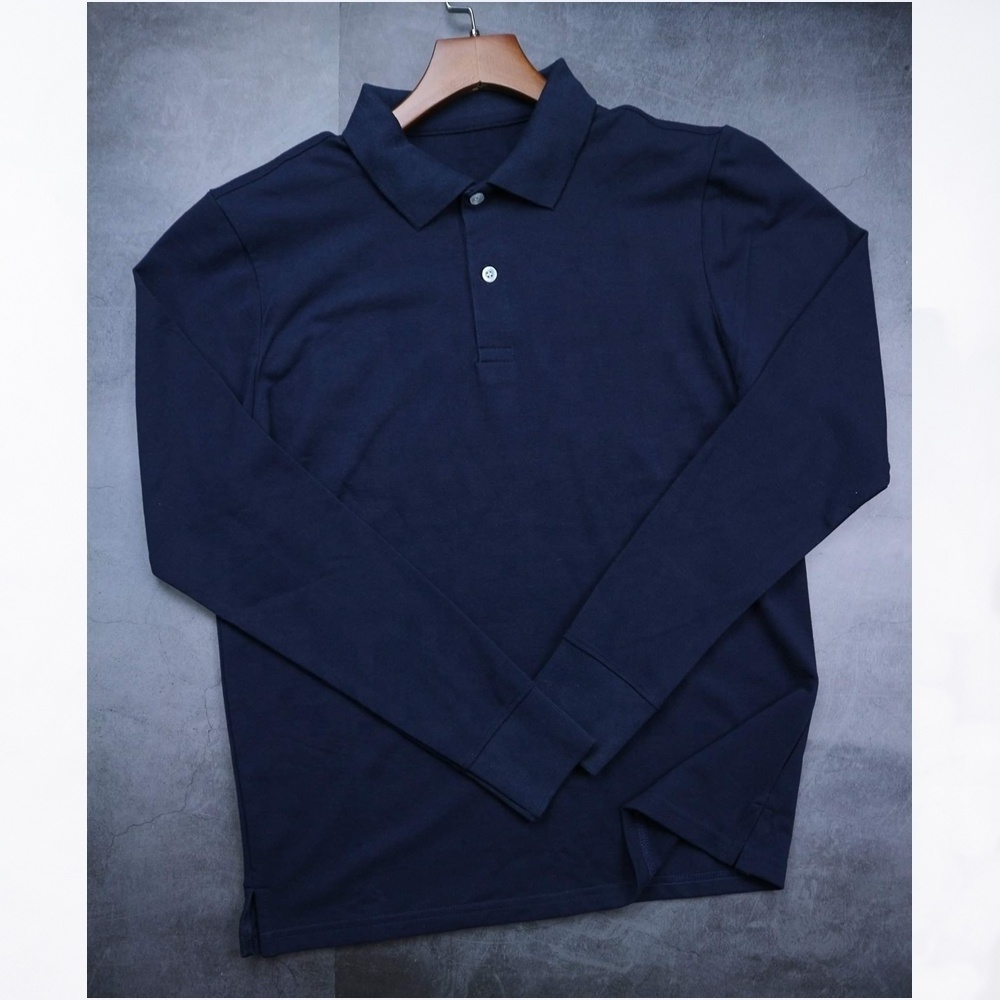 Men's Classic Polo Shirts Long Sleeve Casual Dress Shirts Fitted and Manufacture of casual clothes from Vietnam