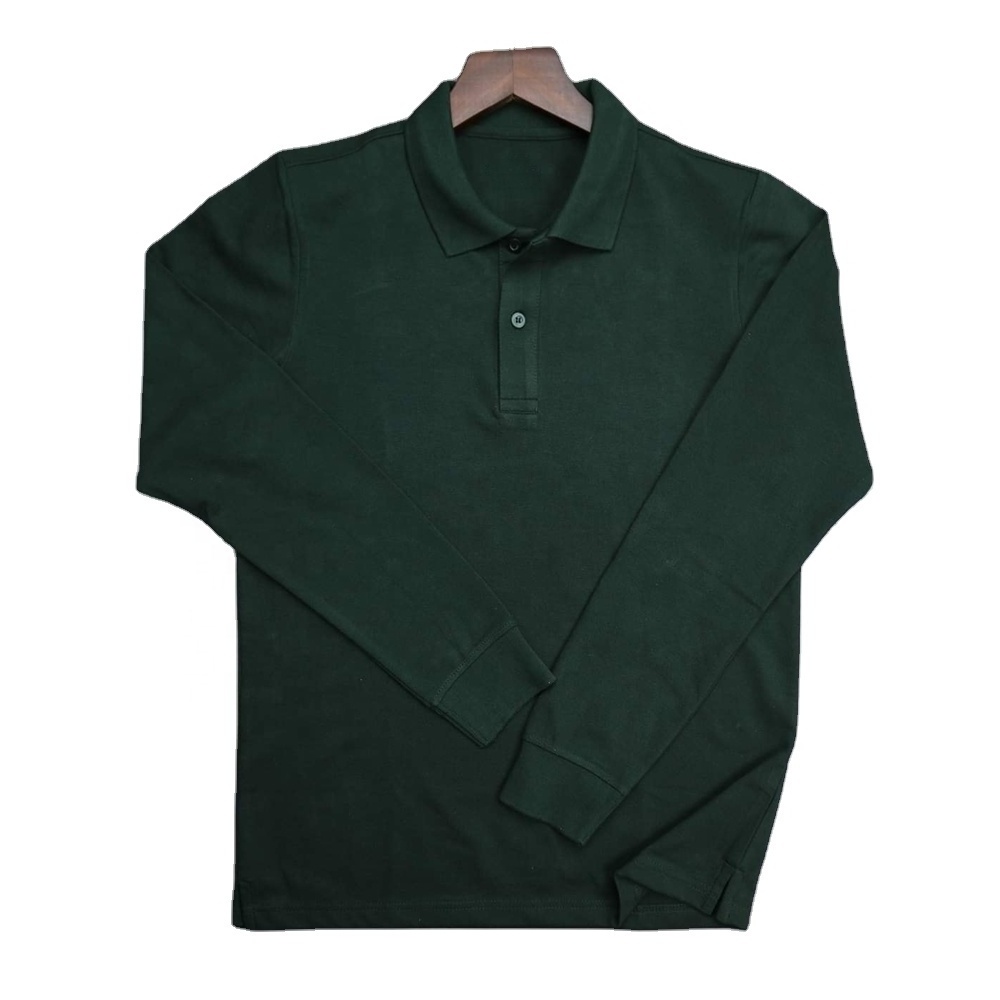 Men's Classic Polo Shirts Long Sleeve Casual Dress Shirts Fitted and Manufacture of casual clothes from Vietnam