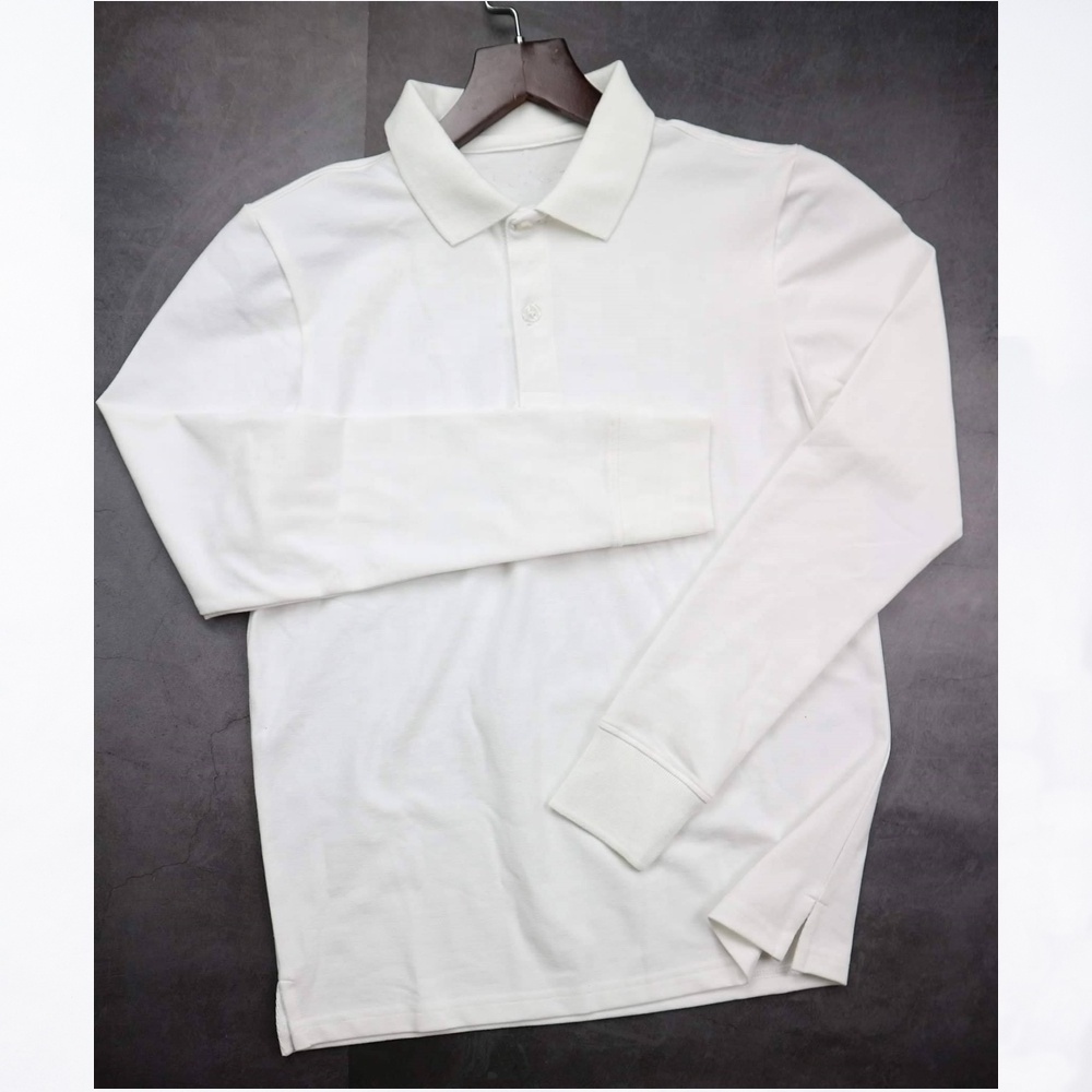 Men's Classic Polo Shirts Long Sleeve Casual Dress Shirts Fitted and Manufacture of casual clothes from Vietnam