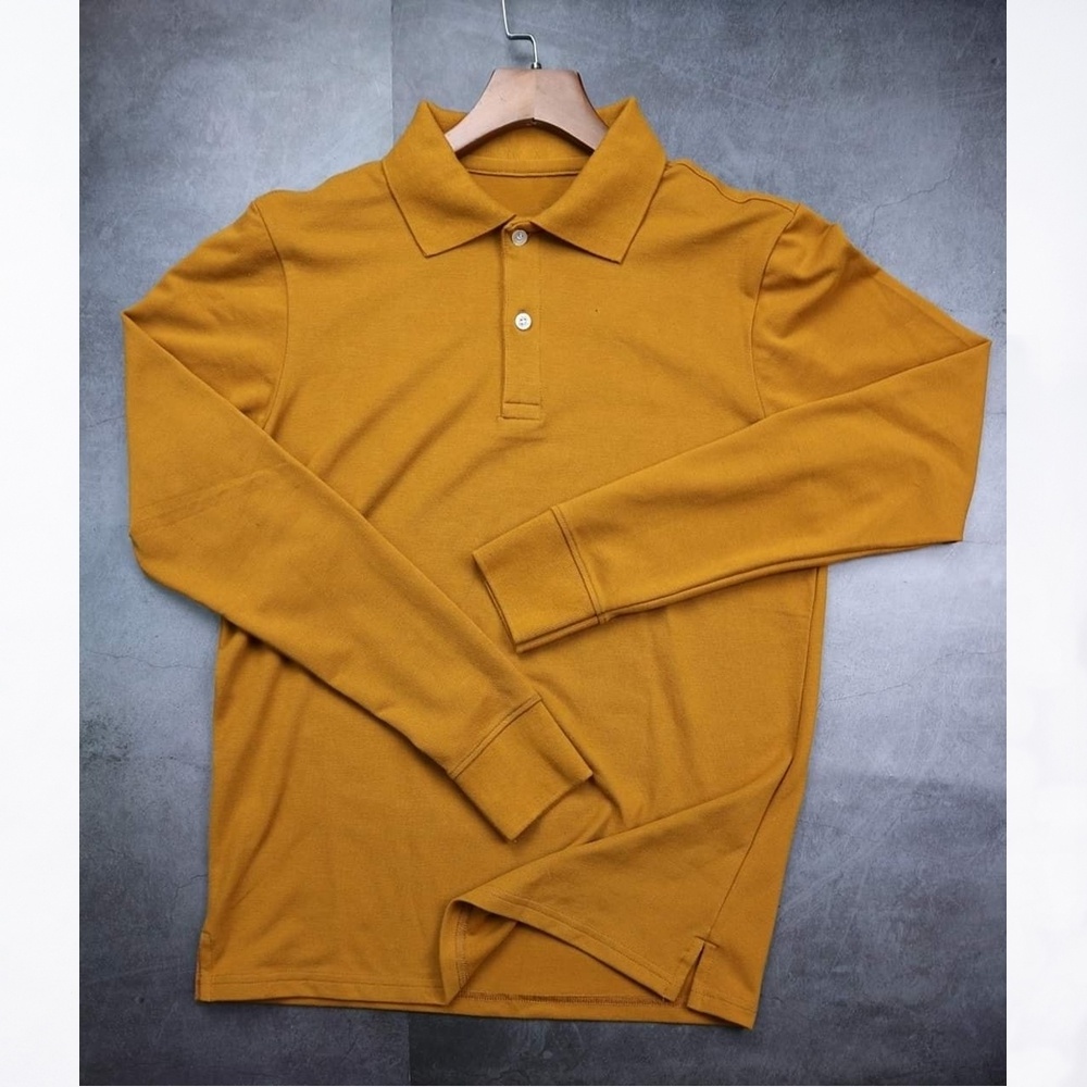 Men's Classic Polo Shirts Long Sleeve Casual Dress Shirts Fitted and Manufacture of casual clothes from Vietnam