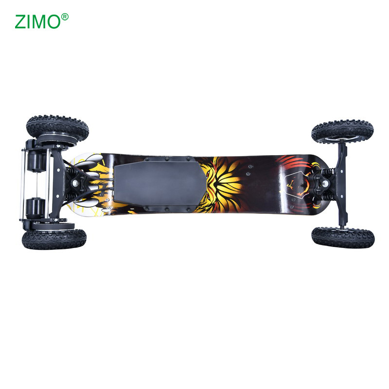 4 Wheels Black 12 Layers Maple Skate Board Electric Skateboard