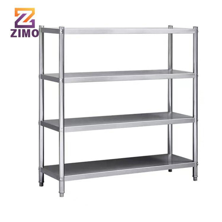 Commercial Industrial Shelving Kitchen Storage Shelf 4-tier Stainless Steel Rack For Kitchen