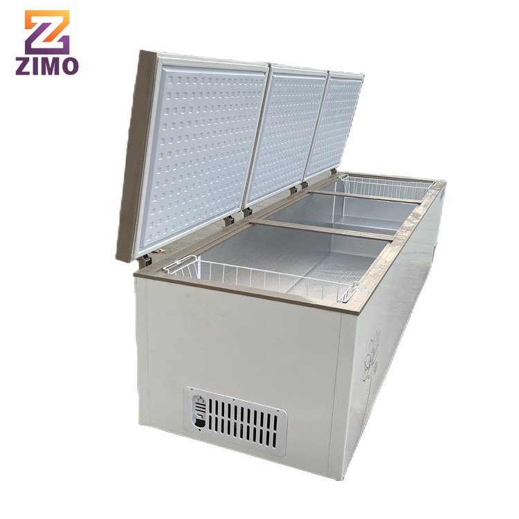 Commercial Chest Freezers 1000 Liter Deep Freezer Top Open Doors Horizontal Freezer