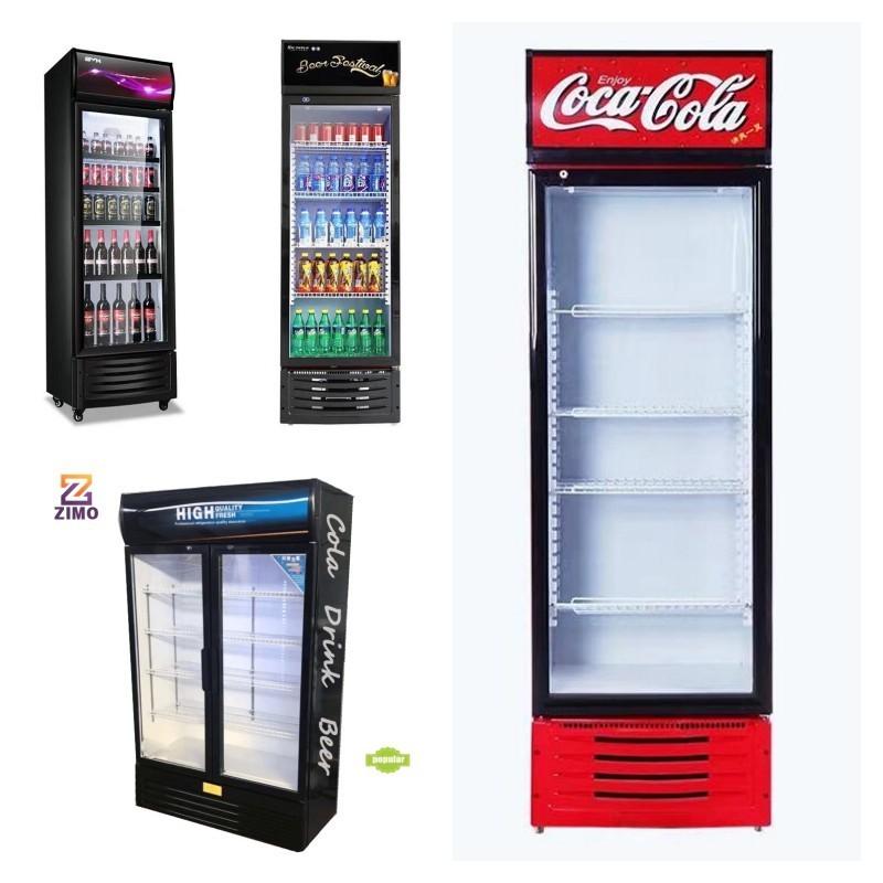 Supermarket Glass Door Drink Display Fridge Cooler Cola Chiller Cabinet Refrigerator