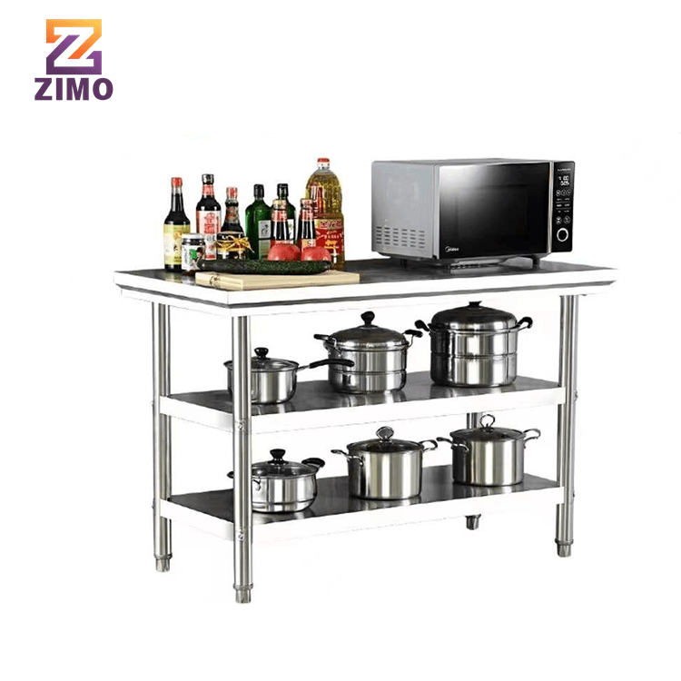 Stainless Steel Food Prep Table Cooking Worktable For Restaurant