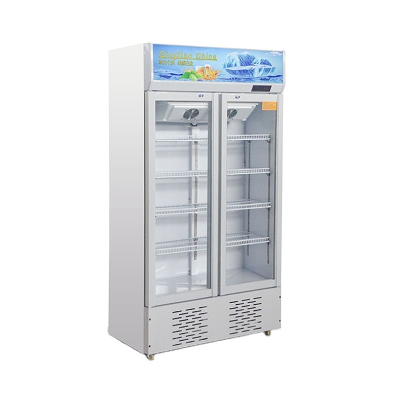 Supermarket Showcase Refrigerators Upright Display Fridge Freezer With Glass Doors Drink Cooler Refrigeration EquipmeAir cooling