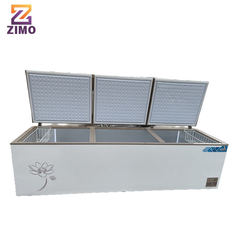 Commercial Chest Freezers 1000 Liter Deep Freezer Top Open Doors Horizontal Freezer