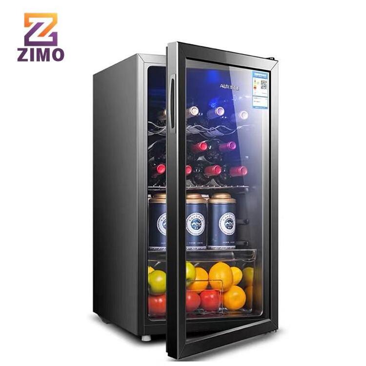 Small Household Freezers Commercial Freezer Vertical Transparent Glass Door Beverage Display Cabinets Fresh Cabinet Mini-fridge