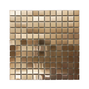 European Luxury Wall Tiles Decorative Stainless Steel Gold Brushed Metal For Backsplash