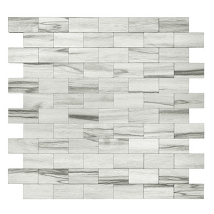 Factory Price Square Shape Metal Tile With Wood Pattern For Kitchen And Bathroom Backsplash