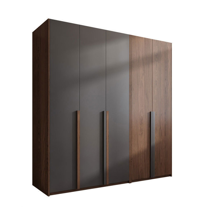 Modern Design Bedroom Wardrobe Storage Solid Wood Wardrobe Light Luxury Clothes Wooden Combination For 3 Doors Wardrobe