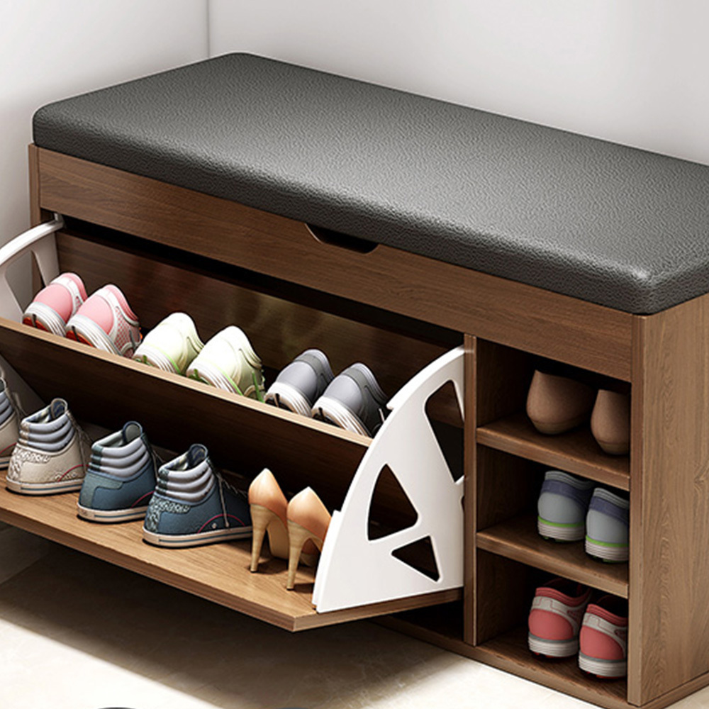 Modern Wooden Shoe Rack Storage Cabinet Tipping Cabinet Living Room Furniture Shoe Cabinet Wooden Shoe Rack