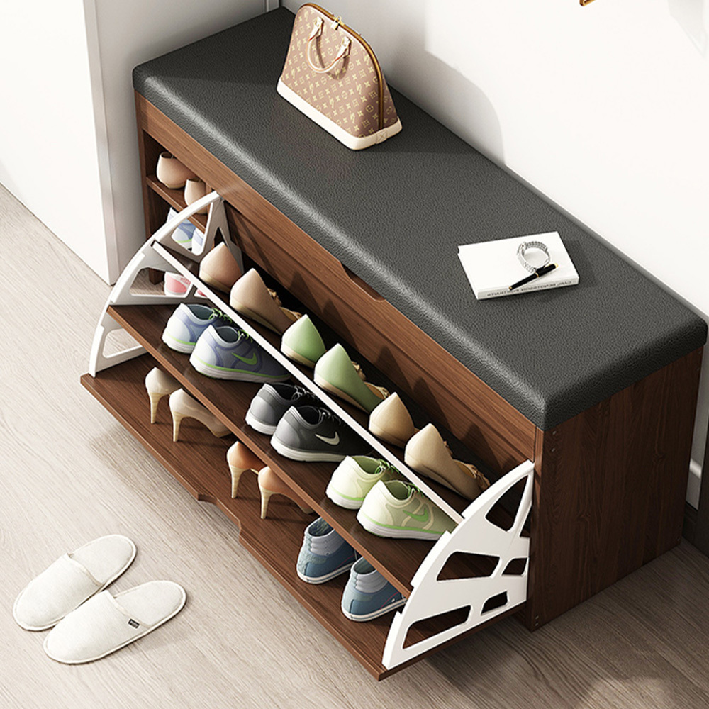 Modern Wooden Shoe Rack Storage Cabinet Tipping Cabinet Living Room Furniture Shoe Cabinet Wooden Shoe Rack