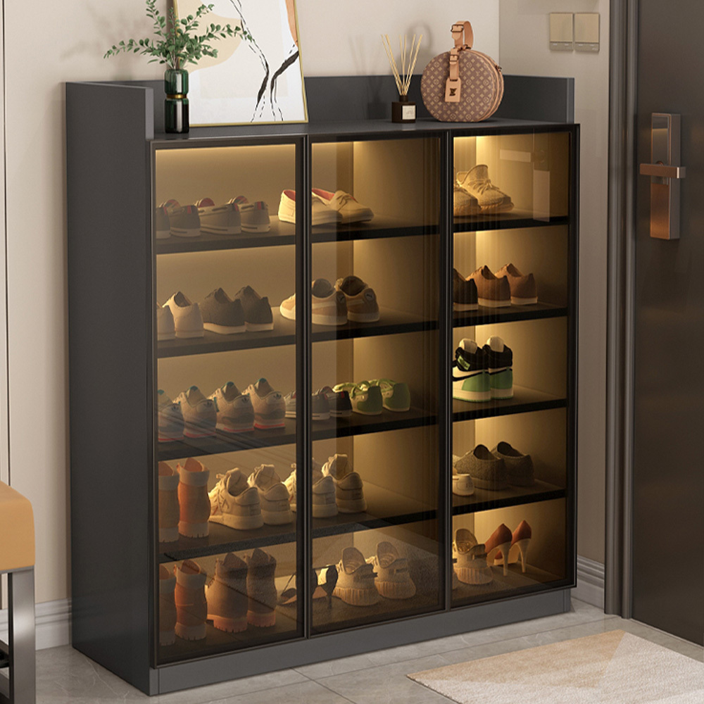 Modern Shoe Cabinet Italian Minimalist Large Capacity Shoe Cabinet Vertical Multilayer Hall Storage Cabinet