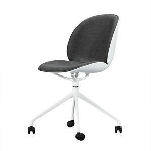 Somple Adjustable Office Chair Home Office Desk Computer Desk Chair Fabric Upholstered Seat On Wheels Swivel Chair