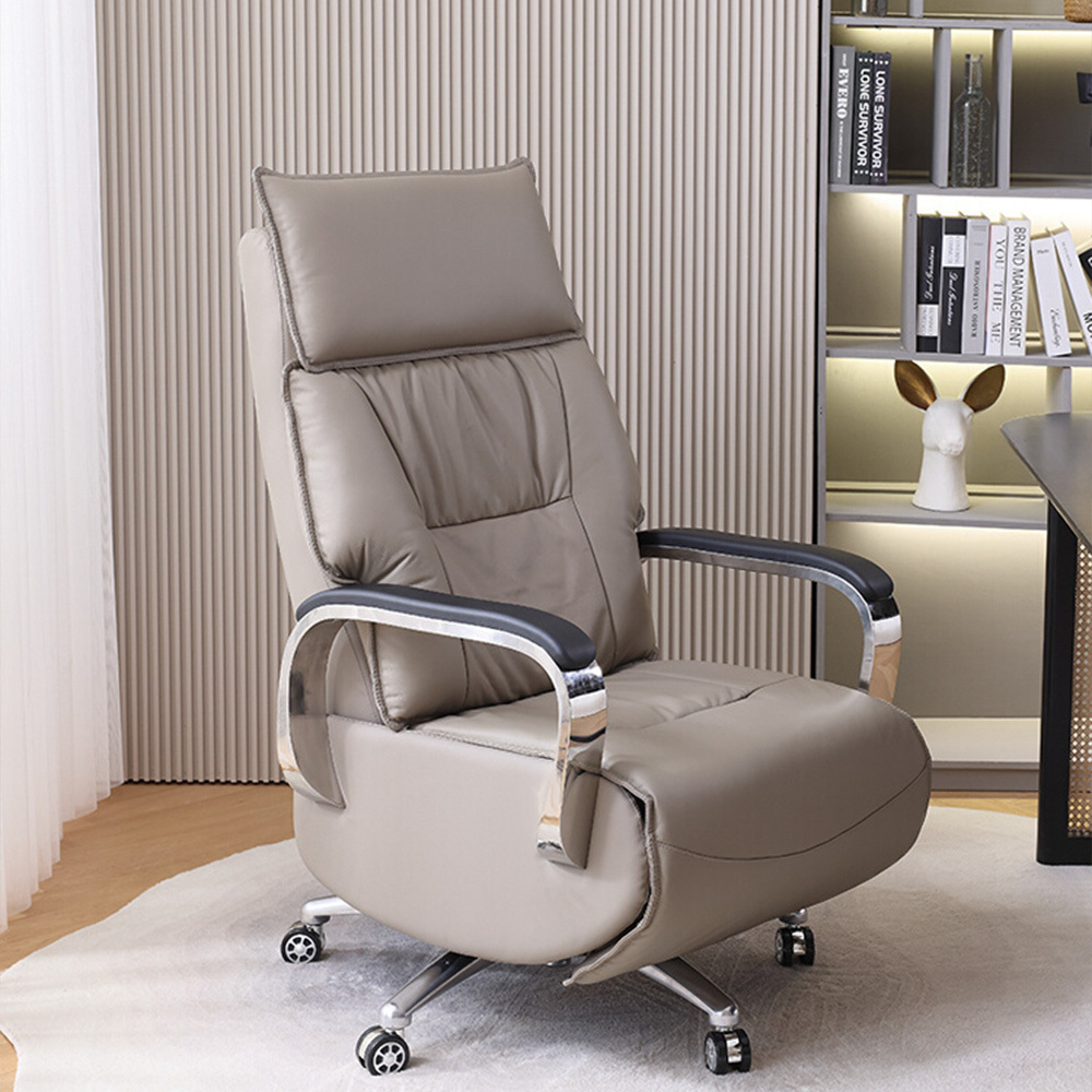 High Quality Ergonomic Leather Recliner Office Chair Luxury Modern Adjustable Swivel Manager Executive Office Chair