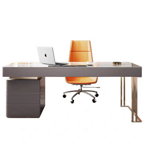 Modern Simple Home Office Desk And Chair Design Nordic Luxury Stone Top Work Desk Modern Office Table Furniture