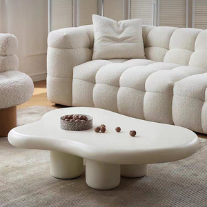 New European Style Living Room Furniture Irregular Coffee Table Solid Wood Creative Cloud Coffee Table