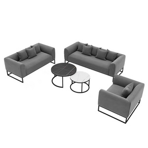 Modern Home Furniture 3 Seater Public Area Hotel Waiting Room Couch Lobby Office Reception Velvet Sofa Set